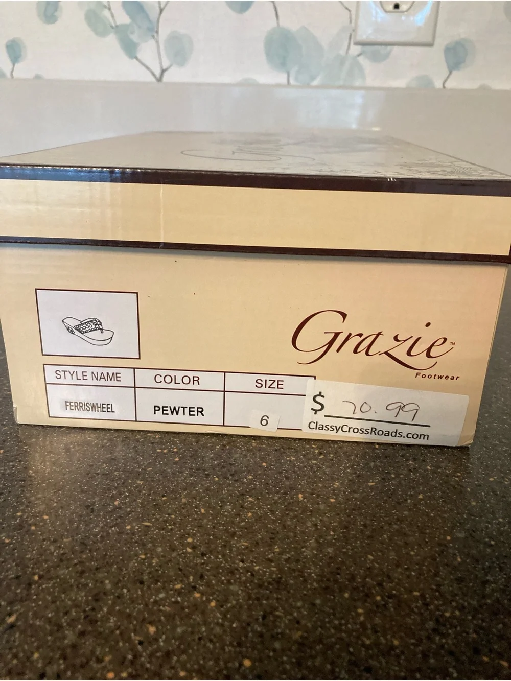 Grazie pewter wedge